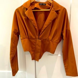 Zip bustier/ asymmetrical top